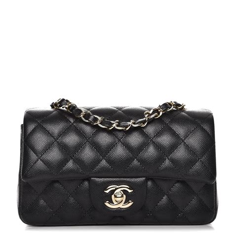 chanel mini black caviar silver|CHANEL Caviar Quilted Mini Rectangular Flap Black.